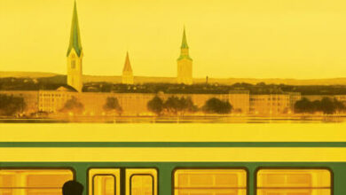 Cover. Image Vordergrund eine stilisierte Straßenbahn, Hintergrund eine Stadt